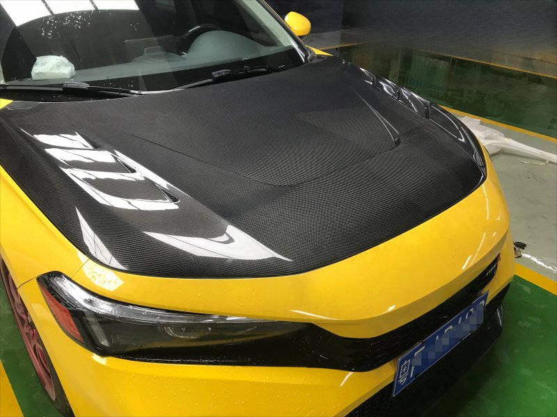 Carbon Fiber Bonnet Hood for 2023 11th Gen Hood Bonnet Engine Cover